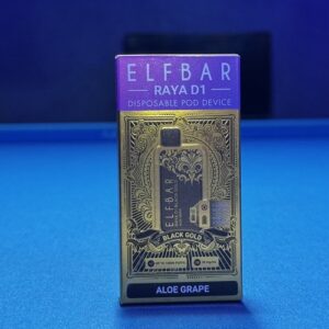 elfbar raya d1 black gold aloe grape