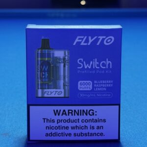 flyto switch 6k prefilled pod kit blueberry raspberry lemon