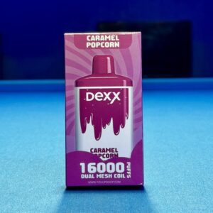 dexx 16k disposable vape caramel popcorn